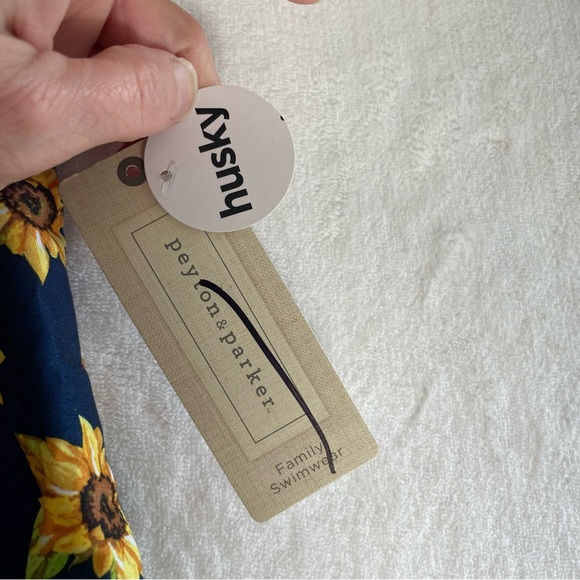 Peyton & Parker Husky swim trunks/shorts sunflower/blue size M10/12 NWT - Picture 10 of 12